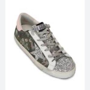 Golden goose super star camo glitter